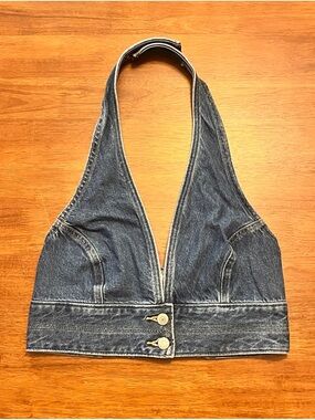 Levi’s Daisy Denim Halter Top - Size Small